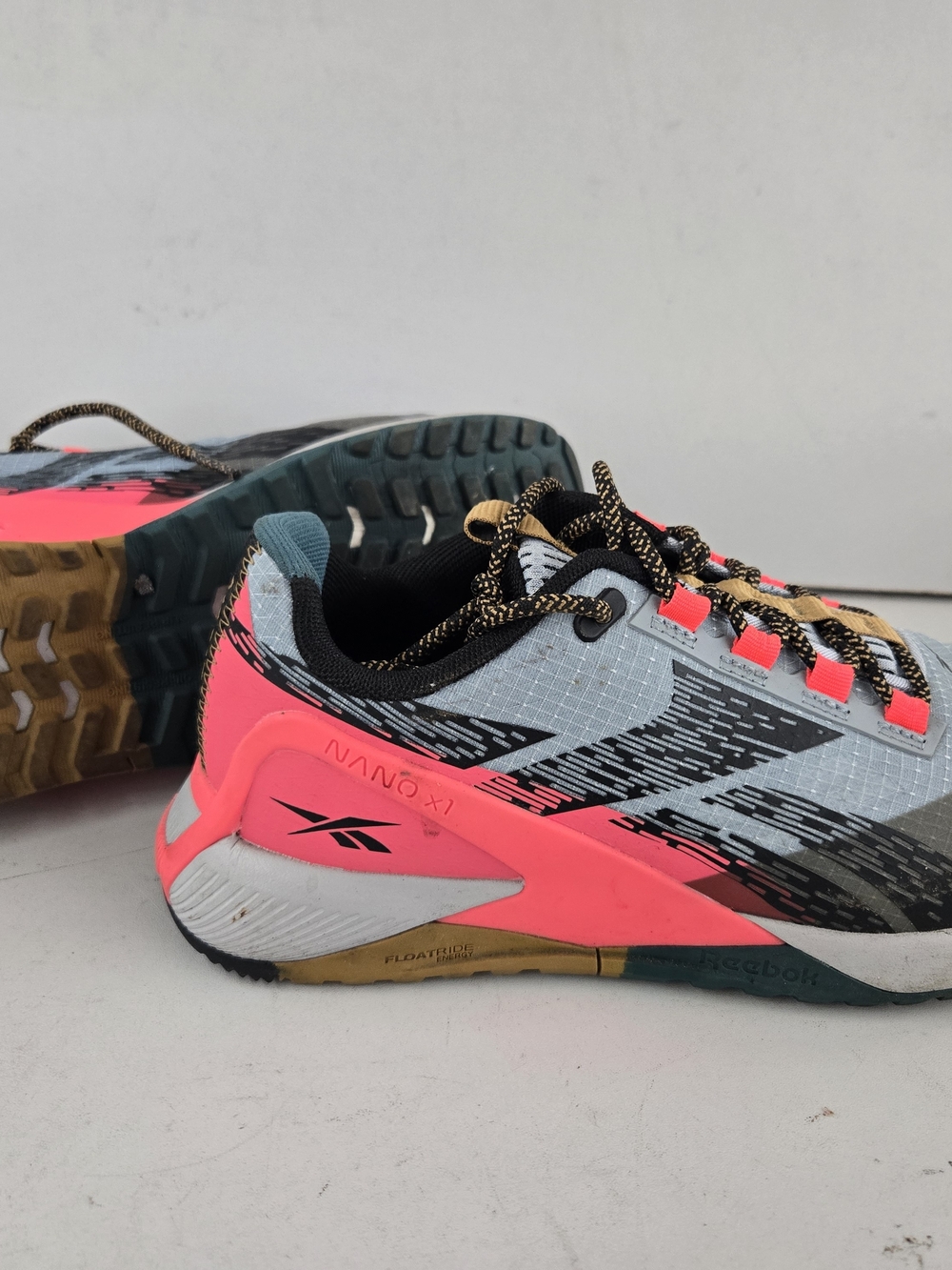 Reebok Woman's Lightweight Running Shoe - Gray with Pink Accents - Picture 8 of 11